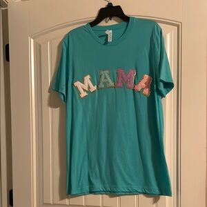 Teal 'MAMA' Graphic T-Shirt